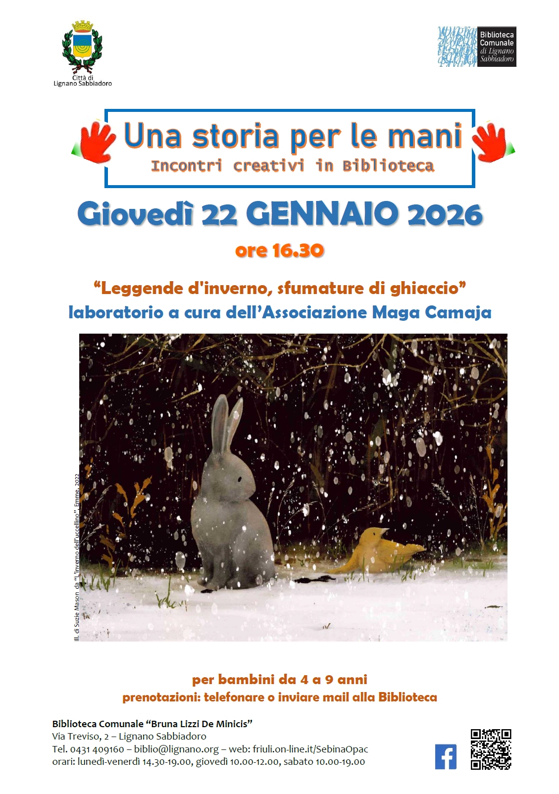 LIGNANO. Una storia per le mani: leggende d'inverno, sfumature di ghiaccio